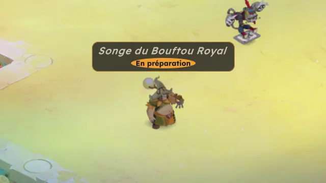 Le Bouftou Royal attend devant sa station dans l'atelier.